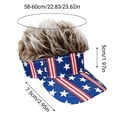thumbnail image 3 of Mens Visor Cap Wig Adjustable Baseball Cap Golf Hats with Fake Hair, 3 of 5