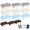 Beige Light Blue Coffee Cow Print-12, variant on Pink and Orange Round 3 Pack 84 Inch Plastic Disposable Party Tablecloths
