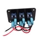 thumbnail image 5 of Panel de interruptor de Balancín de Barcas, Aleació de aluminio anodiza a los negros DC12V-24V 3 pandilla 3 pandilla en la palanca de alternancia para camión para automóvil para motína, 5 of 7