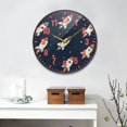 thumbnail image 2 of Yayeee Wall Clock Battery Operated 11.9" Silent Quartz Non-Ticking for Living Room Decor, Rocket Pattern, 2 of 8