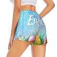 thumbnail image 3 of Goofa Happy Easter Printed Women 2 in 1 Running Shorts,Quick Dry Athletic Workout Shorts,High Waisted Athletic Shorts with Liner Pockets-XX-Large, 3 of 9