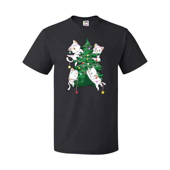 Inktastic Kawaii Cats Christmas Tree T-Shirt