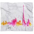 thumbnail image 4 of DESIGN ART Designart 'Paris Pink Silhouette' Cityscape Painting Throw Blanket, 4 of 5