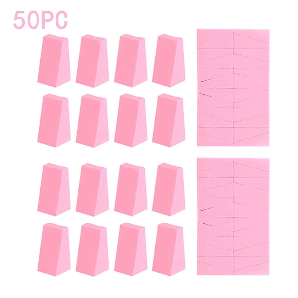50 esponjas de maquillaje para difuminar en el rostro, aplicador de esponja pequeña y suave para base de maquillaje líquida