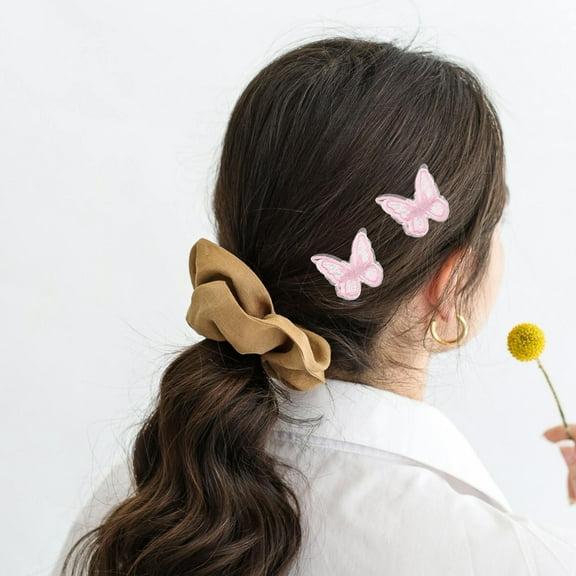 FRCOLOR 20pcs Exquisite Double-Layered Butterfly Hair Pins Embroidery Butterfly Hair Clips Butterfly Hair Pins Hair Decorations For Women Butterfly Clips