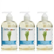 Natural Flower Power Moisturizing Liquid Hand Soap  Lemongrass  Plant-Based + Aloe Vera  Scented w/ Pure Essential Oils  Natural Hand Wash Kitchen + Bathroom  1
