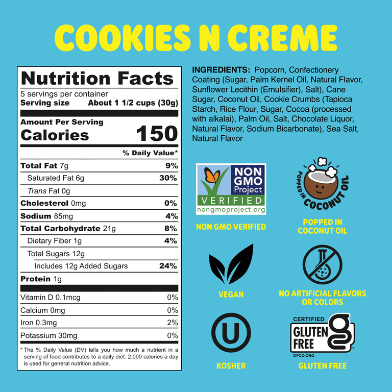 Good Eat'n Cookies N Crème Popcorn 5oz - Walmart.com