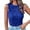 Blue, variant on Women's Tank Tops Camisole High Neck Ribbed Knit Slim Fitted Sleevelesss Undershirt,Pink,M