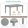 thumbnail image 6 of 6 Piece Dining Table Set, Modern Home Dining Set with Table, Bench & 4 Cushioned Chairs, Wood Rectangular Table and Chair Set, Kitchen Table Set for Dining Room - Gray, 6 of 9