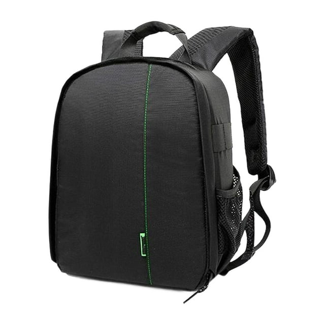Estuche de viaje para mochila para cámara Slr con correas para los hombros para uso diario resistente Verde negro