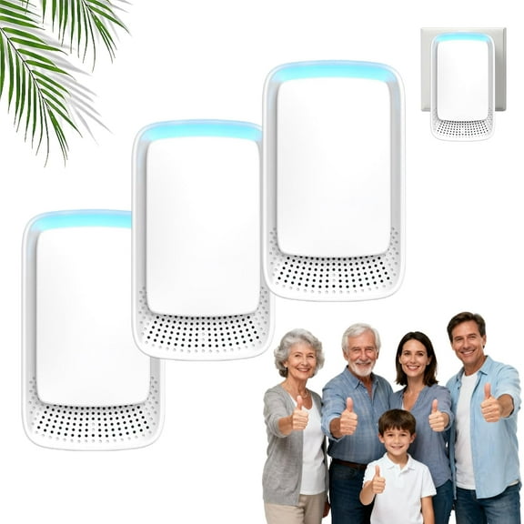 Clairu Revolutionary Air Purifier, Claru Ionic Air Purifier Plug In, Remove Smell and Pollutants, Ultra-Quiet, Suitable for Bedrooms, Toilets, Closets, Pet Room (3PCS)