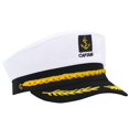 thumbnail image 1 of Gorro de capitán de barco NCWIND para adultos, hombres y mujeres, blanco y negro, 1 of 8