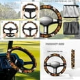 thumbnail image 4 of Jeiento Skull 4 PCS Golf Cart Accessories Set Golf Cart Seat Cover Golf Cart Steering Wheel Cover Golf Cart Flags Floral Universal Seat Blanket Steering Wheel Wrap Cover Golf Cart Banner Flag, 4 of 5