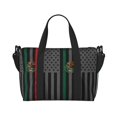thumbnail image 2 of Travel Duffle Bag Mexico-America-Flag Weekender Overnight Gym Tote Shoulder Bag Workout Duffel Bag For Women Men, 2 of 6
