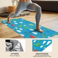 thumbnail image 4 of Blue Dinosaurs Clouds Pattern Hot Yoga Mat Towel Non Slip for Hot Yoga - Quick-Drying Yoga Mat Cover with 4 Corner Pockets with Travel Bag - Hot Yoga Towel Non Slip 70"x26", 4 of 6