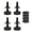 Black-Four-piece Set, variant on Pack Of 4 Adjustable Leveling Feet With Grip Base For Bathroom Cabinets And Countertops