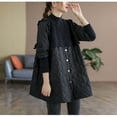 thumbnail image 2 of Chaquetas para mujer, estilo coreano, holgadas, de punto liso, con parches, cárdigans rómbicos, abrigos de manga larga con botones, ropa vintage para mujer, 2 of 5