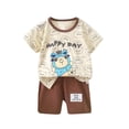 thumbnail image 2 of Spazoro Toddler Girls Outfit Sets, Cute Print 100% Cotton Casual 2-Piece Shirts & Shorts Sets for Homewear Multicolor Size 7-8, 2 of 5