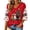 1-Red#1019, variant on Garbnen Womens Christmas Shirt 3/4 Sleeve Snowman Graphic Womens V Neck Shirts Vintage Funny Merry and Bright Xmas Winter Holiday Blouses for Women