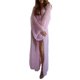 thumbnail image 2 of SAYOO , cárdigan de punto para mujer, moda, Color sólido, ganchillo, ahuecado, manga larga, informal, estilo suelto, abrigo con cinturón, Tops largos SAYOO  Moda, 2 of 5