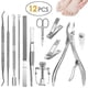 thumbnail image 1 of 12pcs/set Professional Pedicure Tools Ingrown Toenail Tools Kit Nail Care, 1 of 4