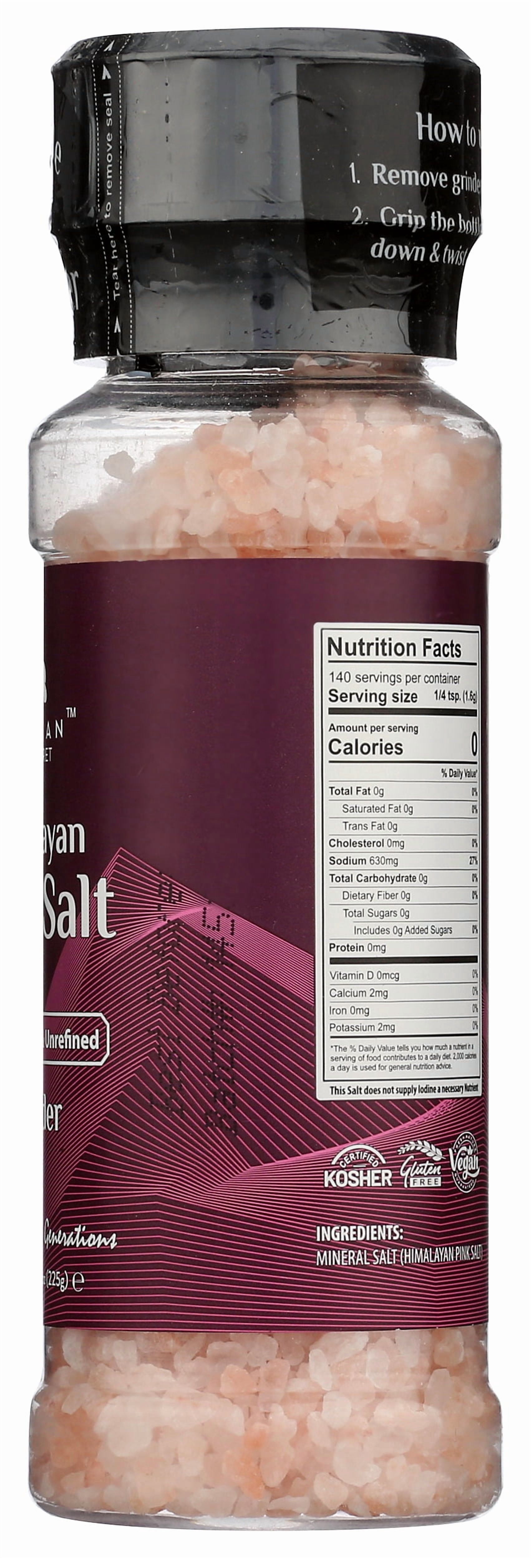 (Pack of 12) Saltean Chef Secret Pink Himalayan Salt Pet Grinder 7.93 Oz