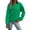 2-Green, variant on Arlun,Women Solid Color Sweatshirt Long Sleeve Crewneck Pullovers Relaxed Fit Soft Comfy Hoodless 2045 Spring Fall Basic Casual Tops Purple XL