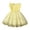 Yellow, variant on Girls Dresses Size 5-6Y Sleeveless Floral Trim Tutu Dress Crewneck Cute Sweet Comfortable Kids Princess Dresses