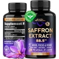 thumbnail image 1 of Suplementos naturales de azafrán - Extracto puro de azafrán 88,5 mg - Fabricado en Estados Unidos - Estado de ánimo | Enfoque | Visión | Apoyo energético - Salud ocular para mujeres y hombres - Píldor, 1 of 5