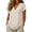 Beige #40, variant on DORKASM Linen Shirt Women short Sleeve Solid Color Fashion Tees V Neck Loose Fit Flowy Vocation T Ops Lightweight Beach Summer Shirt White S
