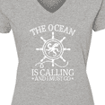 thumbnail image 4 of Inktastic Ocean is Calling Cute Nautical Octopus Women's V-Neck T-Shirt, 4 of 5