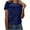 Dark Blue, variant on Diufon Summer Golden Velvet T Shirts for Women Trendy Short Sleeve Round Neck Tunic Solid Color Blouse Tees