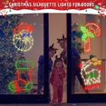 thumbnail image 3 of UTAH-Christmas Lights - 4 Pack 16” Christmas Window Silhouette Light LED String Light Include Candy Cane Stocking Santa Reindeer Xmas Light Decor with 50 Bulbs for Holiday Indoor Wall Door Glass Deco, 3 of 4