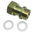 thumbnail image 1 of de tubería de latón de 2 vías Conector de latón de tubería de agua Juntas internas y externas Sharpla Adaptador de rosca de latón de 2 vías, 1 of 8