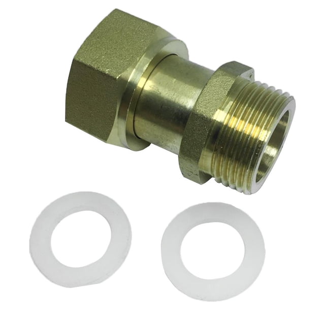 de tubería de latón de 2 vías Conector de latón de tubería de agua Juntas internas y externas Sharpla Adaptador de rosca de latón de 2 vías