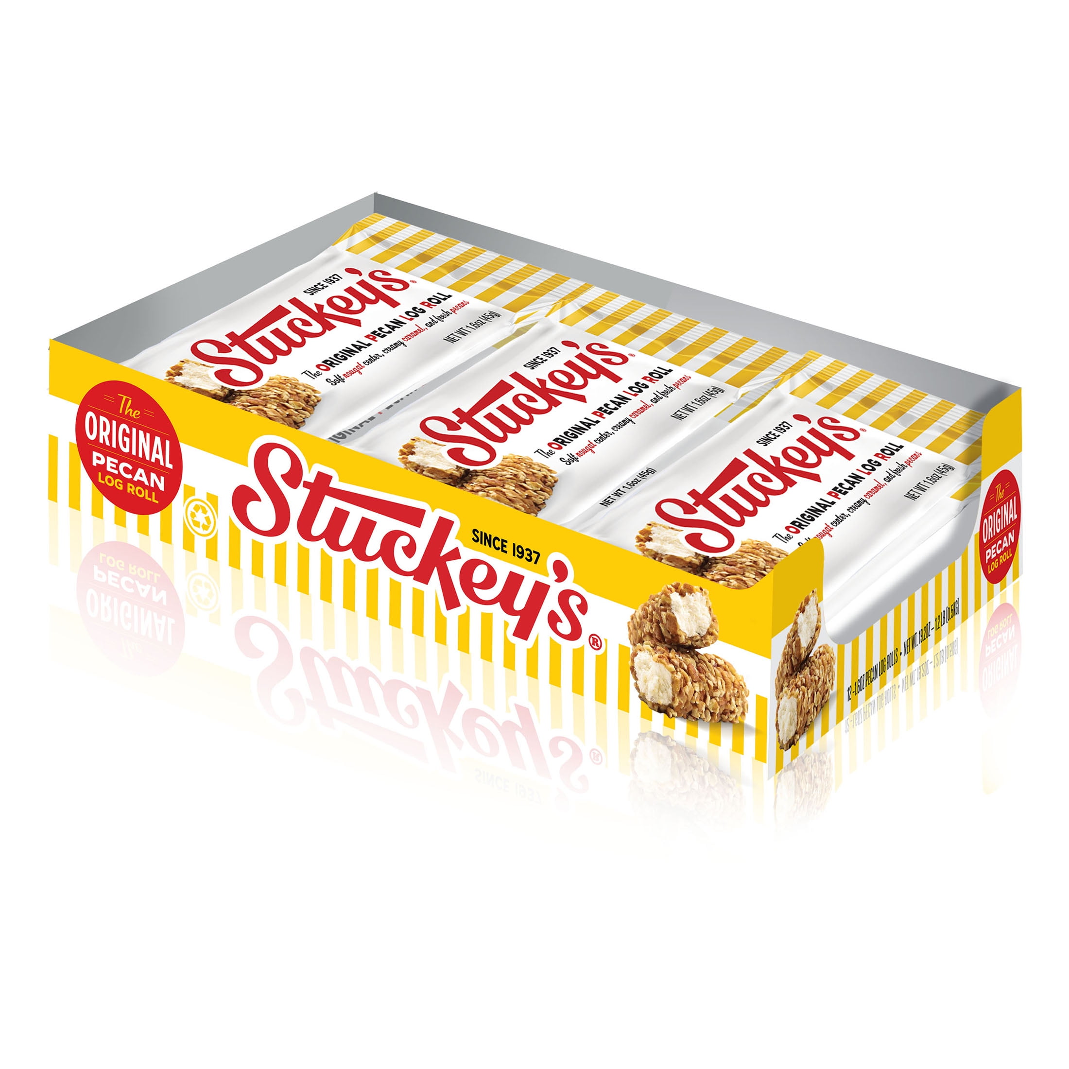 Stuckey's Original Pecan Log Roll Candy Bar, 1.6 oz