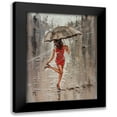 thumbnail image 1 of Luniak, Monika 19x24 Black Modern Framed Museum Art Print Titled - Spring Rainy Street, 1 of 5