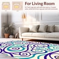 thumbnail image 2 of ODIKA 5'x7' Machine Washable Non-Slip Area Rug, Elegant Swirl Mystical Enchanting Decorative Plush Contemporary High Traffic Rug with Pad, Purple, 497785, 2 of 8
