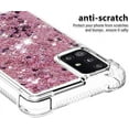 thumbnail image 4 of Compatible with Samsung Galaxy A51 5G Case Glitter Luxury Cute Love Liquid Quicksand Clear TPU Girls Women Stylish Bumper Shockproof Protective Case for Samsung Galaxy A51 5G Rose Gold YB, 4 of 12