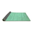thumbnail image 2 of Ahgly Company Indoor Round Solid Turquoise Blue Modern Area Rugs, 7' Round, 2 of 4