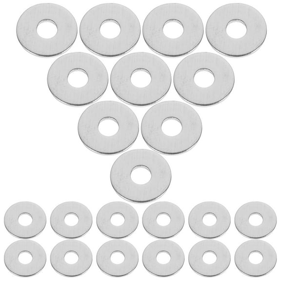 OFFIGAM 100Pcs Stainless Steel Flat Washers Metal Anti-Loosening for General Repair and Support