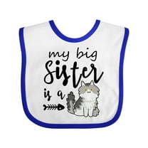 Inktastic My Big Sister is a Cat Boys or Girls Baby Bib
