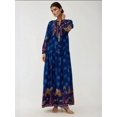 thumbnail image 7 of Printed Long Sleeve Viscose Maxi Dress, 7 of 7