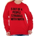 thumbnail image 4 of Funny People Struggle With Math Unisex Plus Fleece Graphic Sweatshirt Brisco Brands 3X, 4 of 5