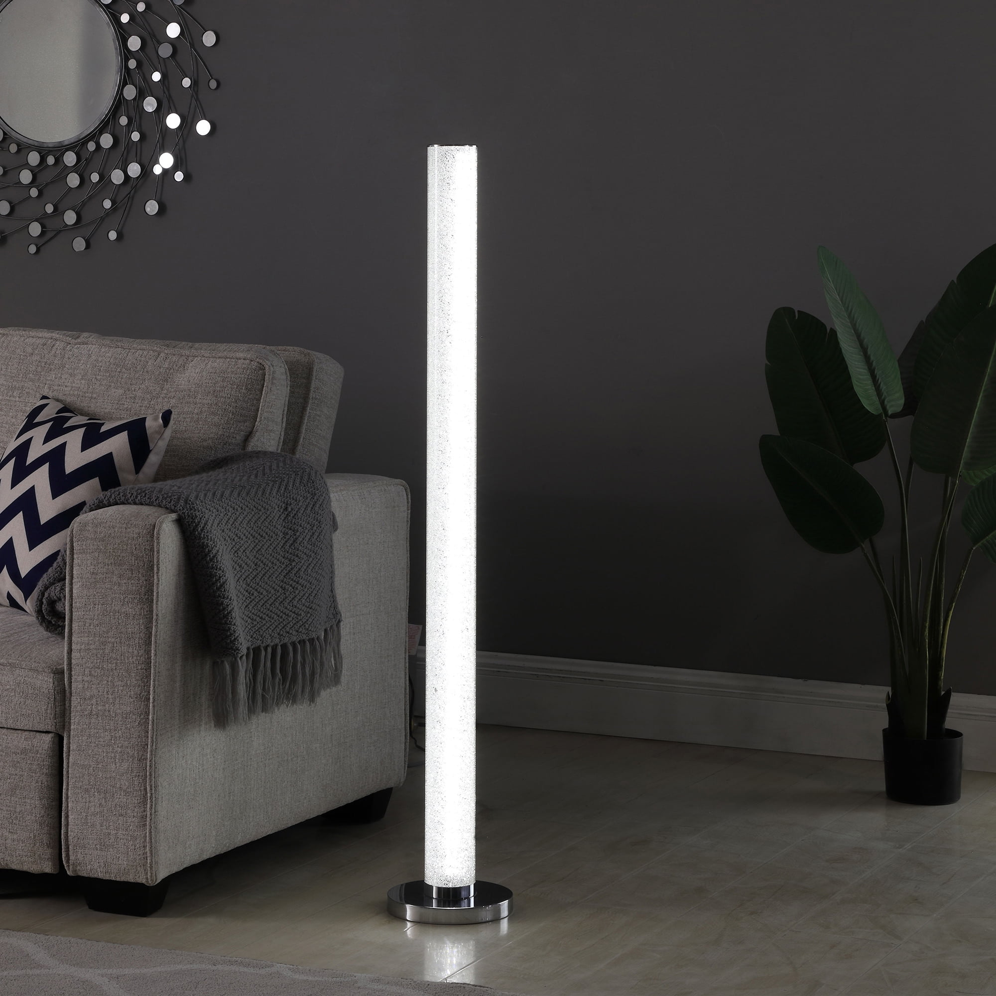 49 In 12v 360pcs Led Illuminari White Crystal Sandrocks Column Floor Lamp