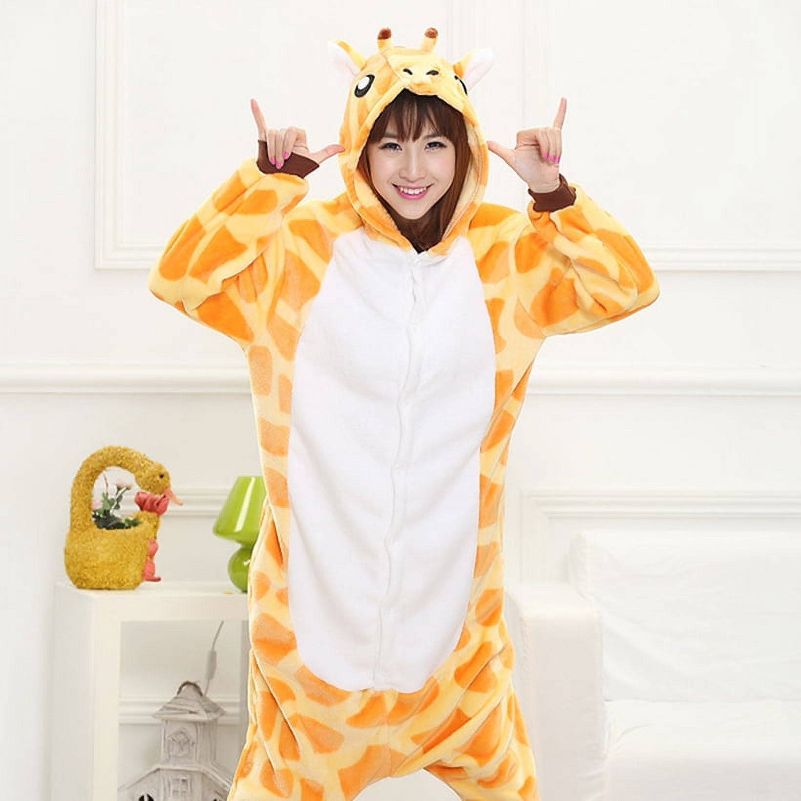 Onesie Women's Pajamas Flannel Kigurumi Anime Animal Long Jumpsuit