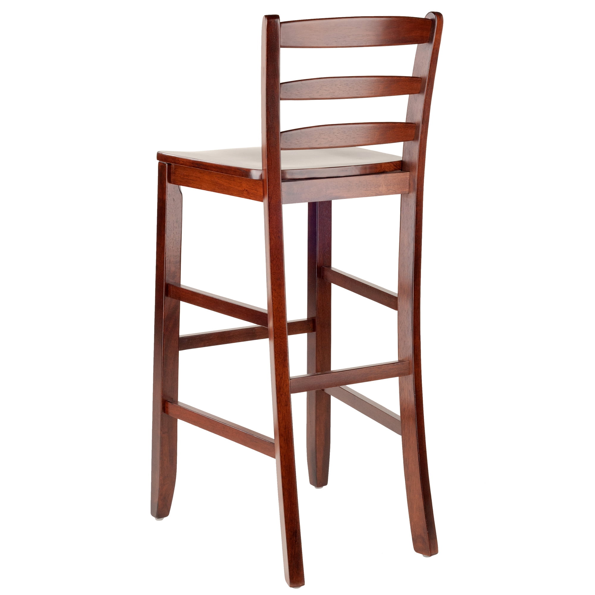 Winsome Benjamin Ladder-Back Bar Stools, Set of 2, Walnut Finish