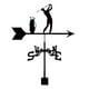thumbnail image 2 of Veleta de metal Veleta negra vintage Veleta de techo Dirección del viento Jugar al golf, 2 of 6