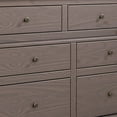 thumbnail image 4 of Stav Wide Dresser Chest with 6 Drawers, Plank Style, Gray Solid Wood, 4 of 5
