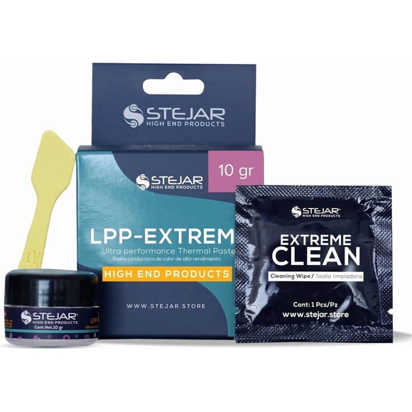STEJAR PASTA TERMICA 10 GR LPP-EXTREME INCLUYE ESPATULA Y TOALLITA LIMPIADORA